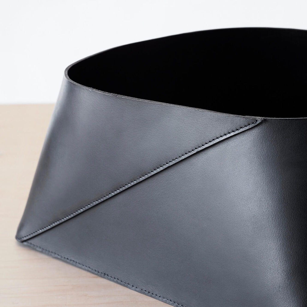Azad Low Leather Storage Container