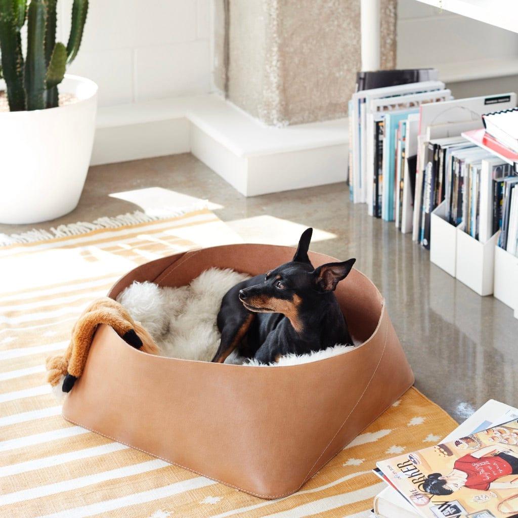 Azad Low Leather Storage Container