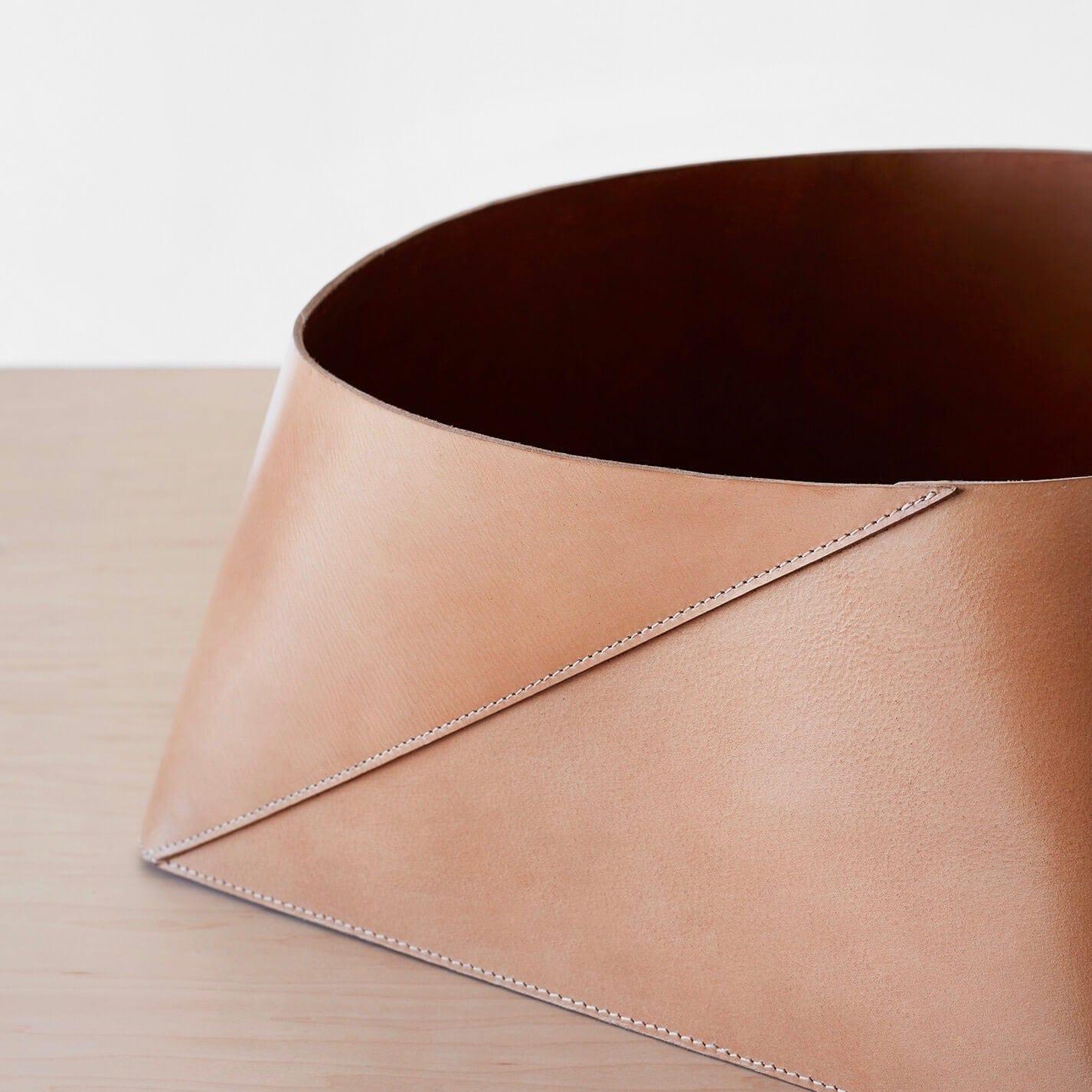 Azad Low Leather Storage Container