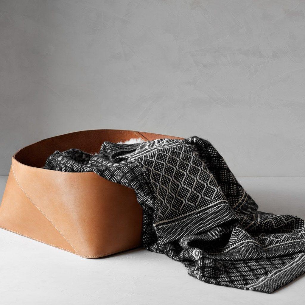 Azad Low Leather Storage Container