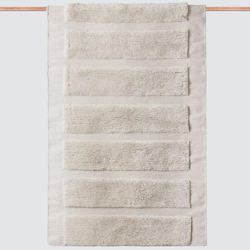 Textured Wool Rug in Cream, sandstone